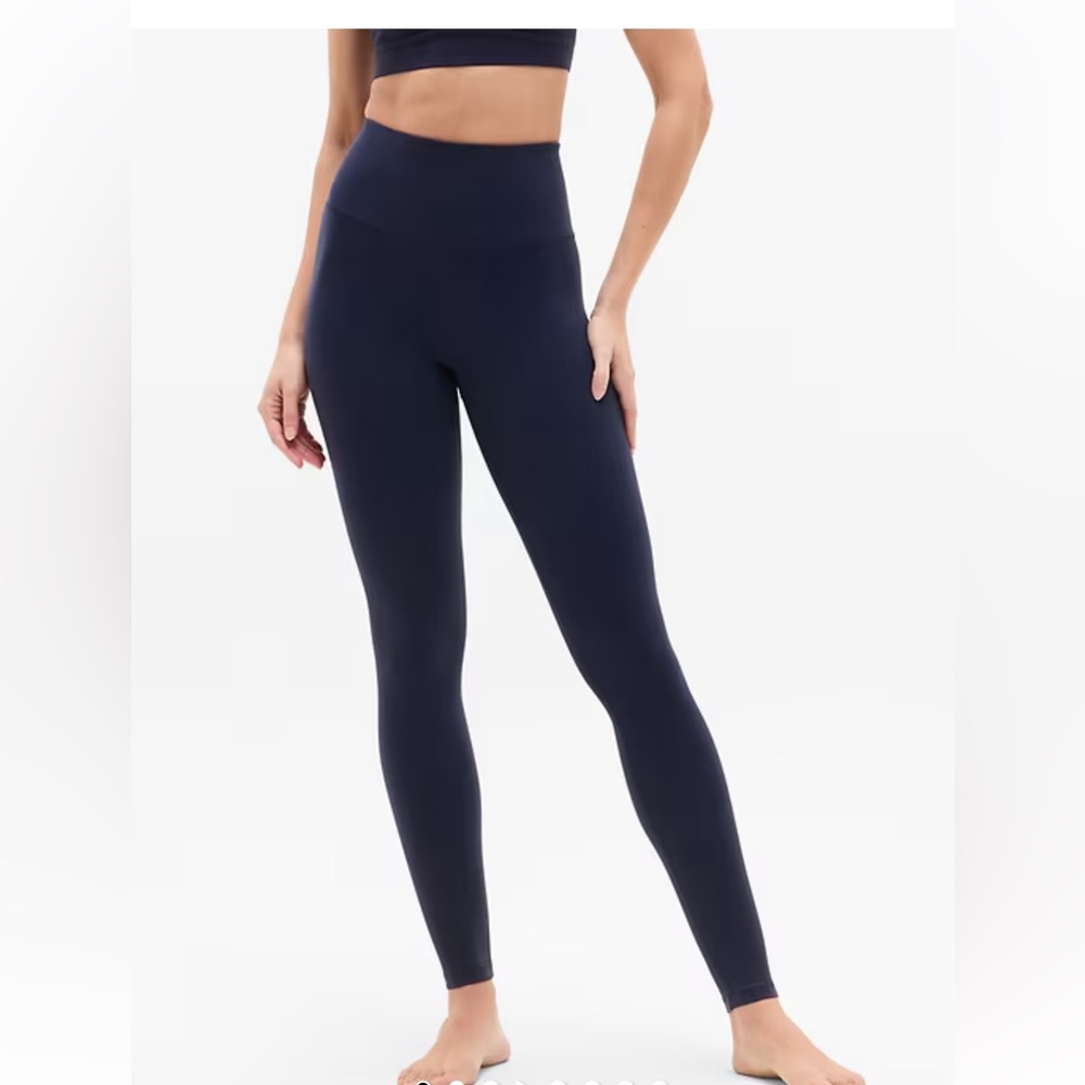 Athleta Navy High-Rise Elation Leggings